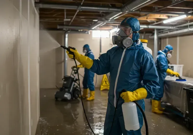 Basement Sanitization and Antimicrobial Treatment process in Avon Center, OH